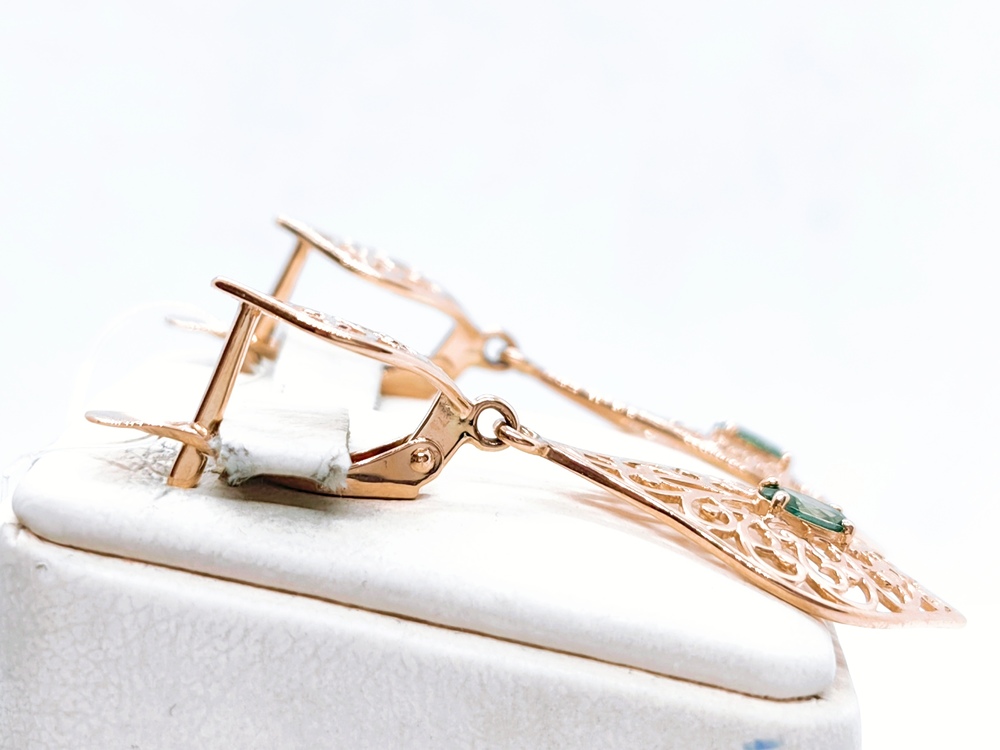 СЕРЬГИ С КАМНЕМ (Au 585)