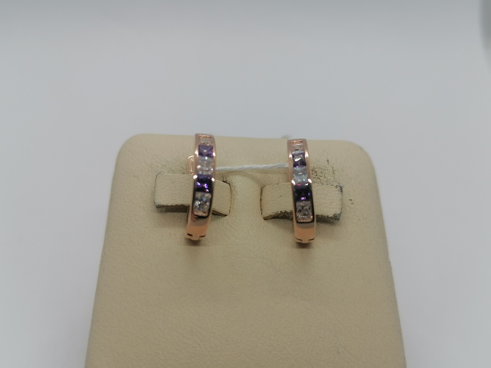 СКМИ585 СЕРЬГИ С КАМНЯМИ (Au 585)