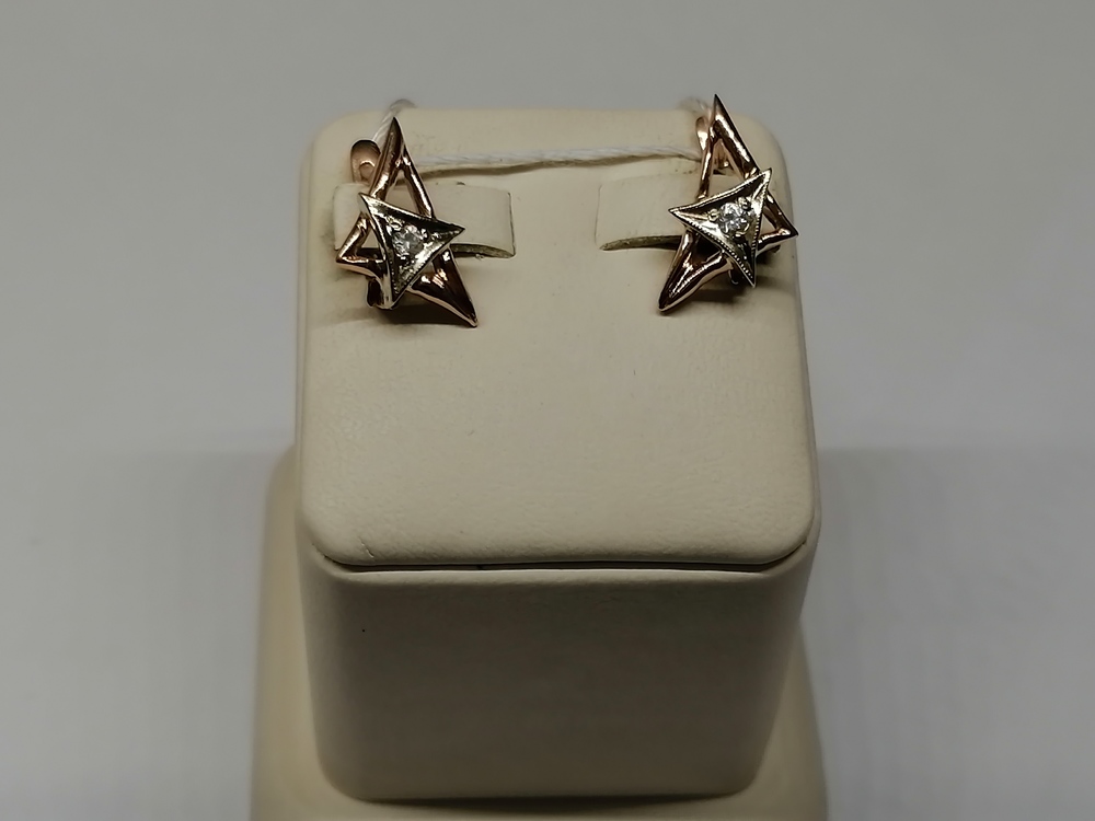 СЕРЬГИ С КАМНЕМ (Au 585)