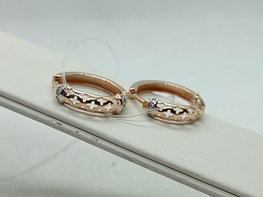 С5091 СЕРЬГИ С КАМНЯМИ (Au 585)