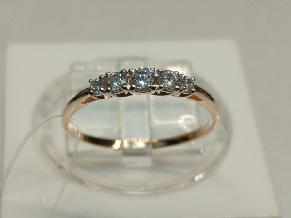 КОЛЬЦО С КАМНЯМИ (Au 585)