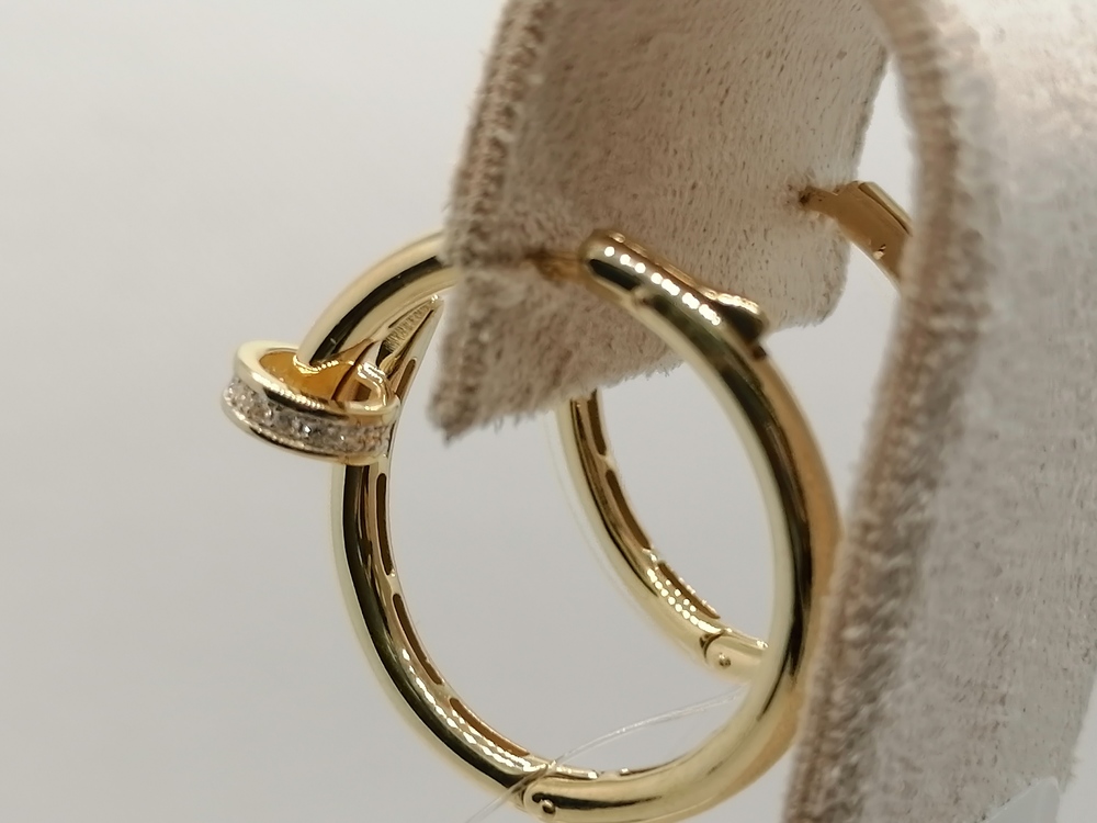 СЕРЬГИ КОНГО с камнями (Au 585)