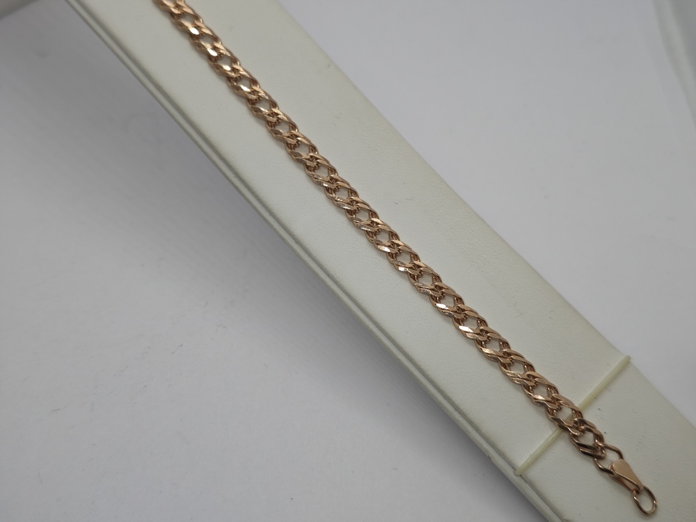 БРАСЛЕТ ПОЛНОВЕСНЫЙ Ромб двойной Au 585