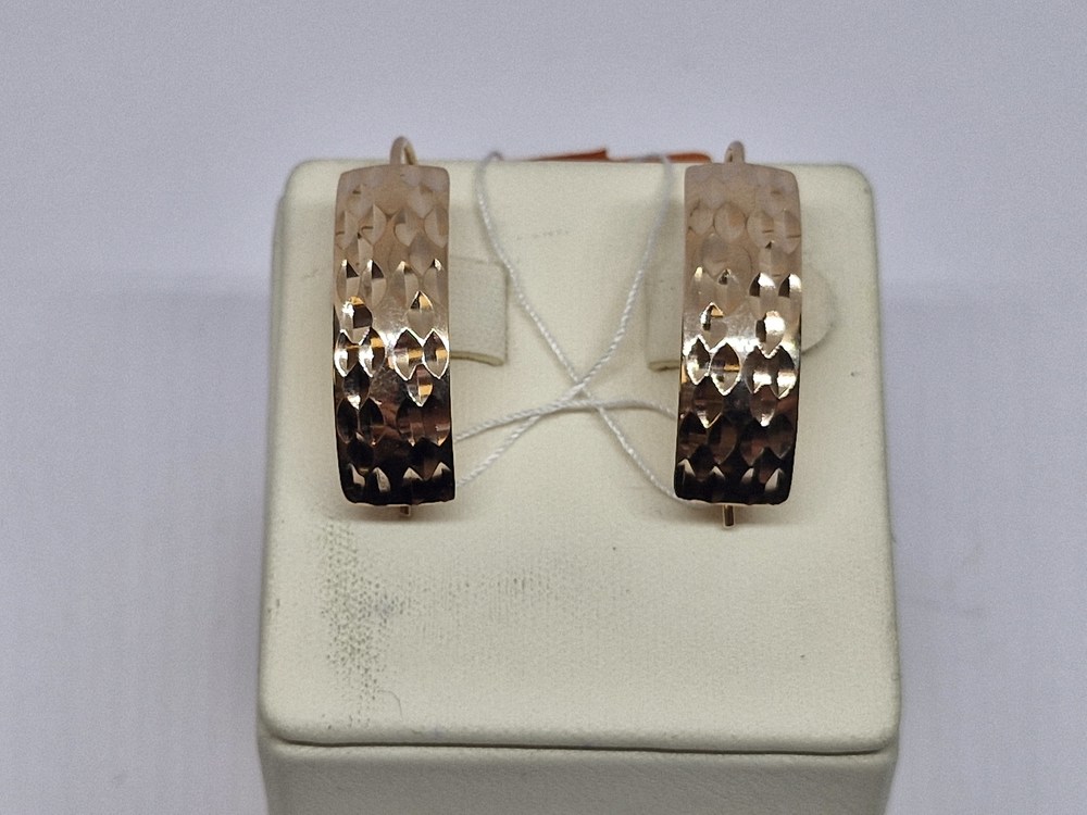 СБКМ585 СЕРЬГИ БЕЗ КАМНЯ (Au 585)