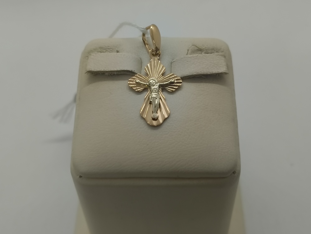 ПОДВЕСКА КРЕСТ БЕЗ КАМНЯ (Au 585)