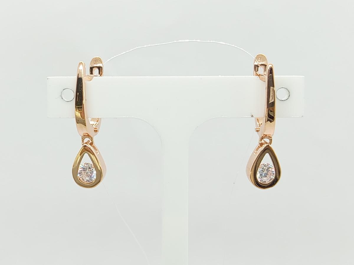 СЕРЬГИ С КАМНЕМ (Au 585)