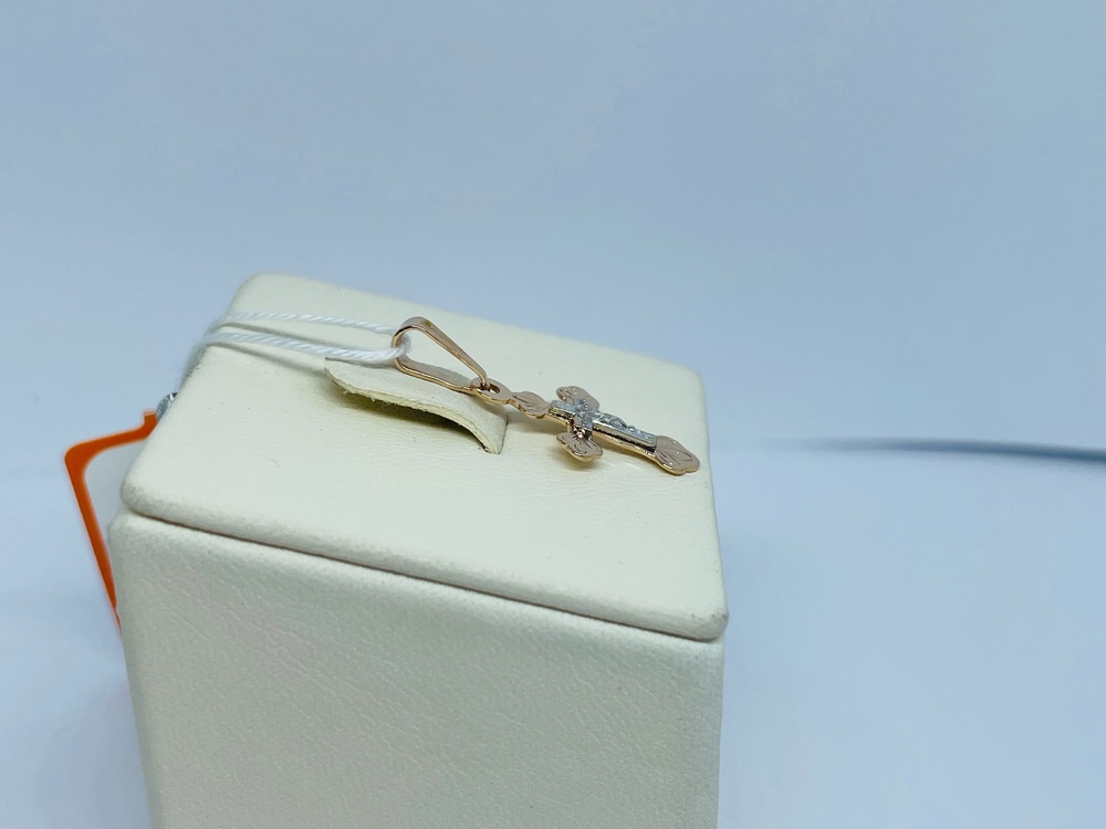 ПОДКБК585 ПОДВЕСКА КРЕСТ БЕЗ КАМНЯ (Au 585)