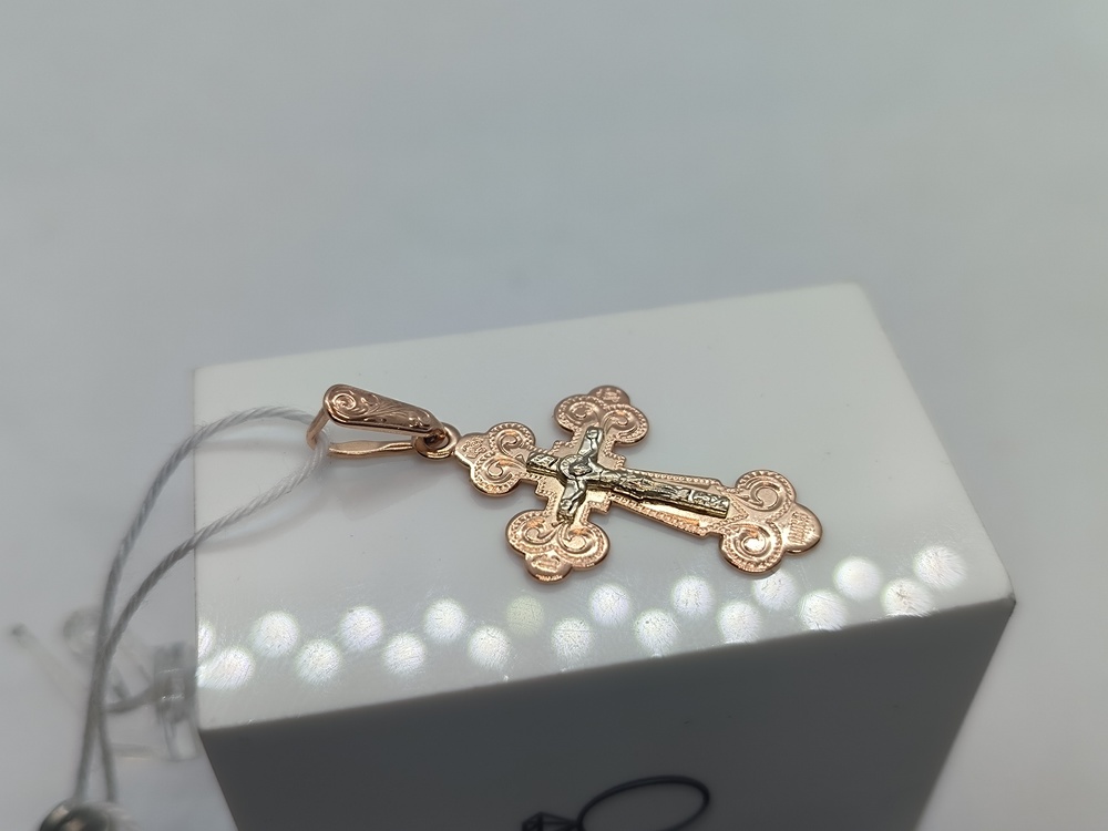 ПОДКБК585 ПОДВЕСКА КРЕСТ БЕЗ КАМНЯ (Au 585)