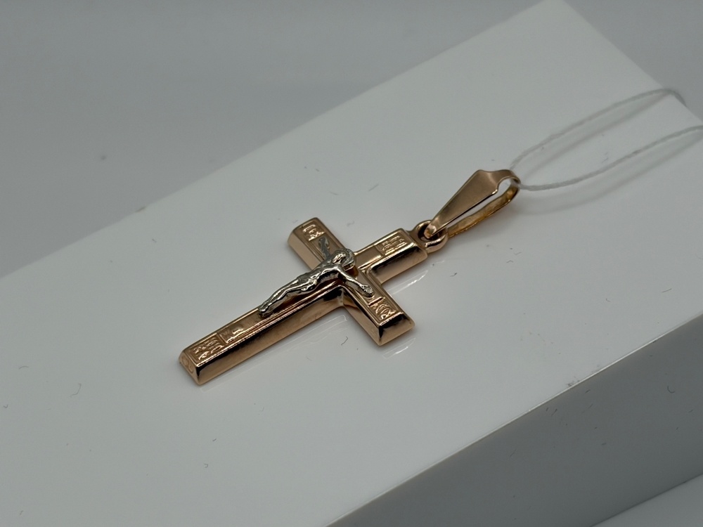 ПОДКБК585 ПОДВЕСКА КРЕСТ БЕЗ КАМНЯ (Au 585)