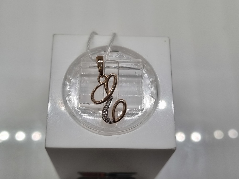 ПОДВЕСКА БУКВА Е Au 585