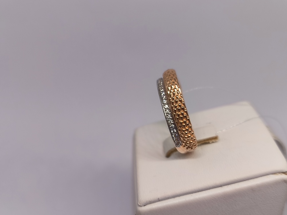 КОЛЬЦО С КАМНЯМИ (Au 585)