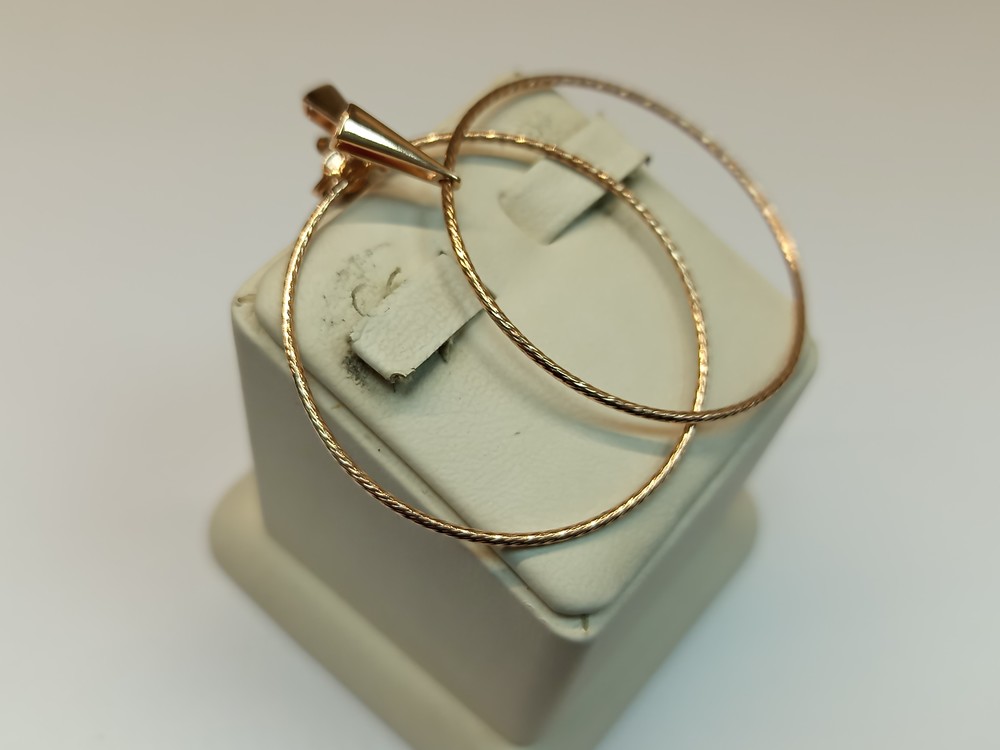 СБКМ585 СЕРЬГИ БЕЗ КАМНЯ (Au 585)