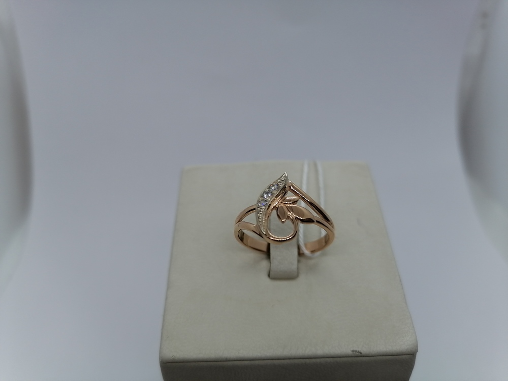 КОЛЬЦО С КАМНЯМИ (Au 585)