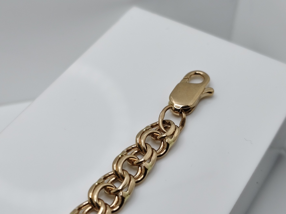 БЛБ585 БРАСЛЕТ ПОЛНОВЕСНЫЙ Бисмарк (Au 585)