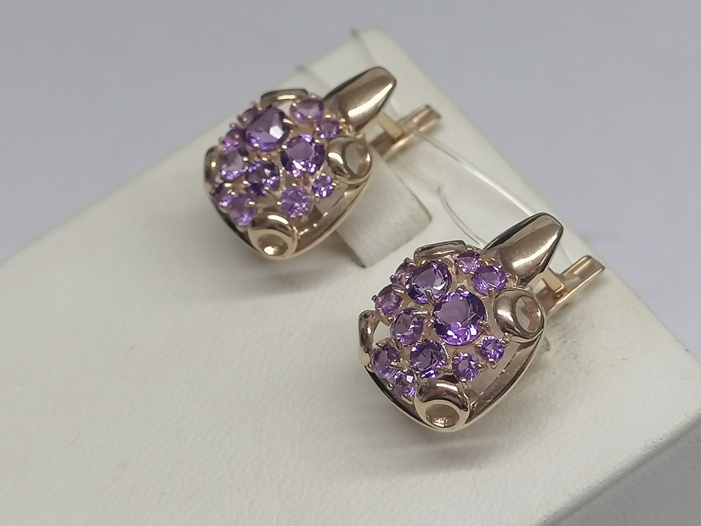 СЕРЬГИ АМЕТИСТ (Au 585) СЕРЬГИ АМЕТИСТ (Au 585)