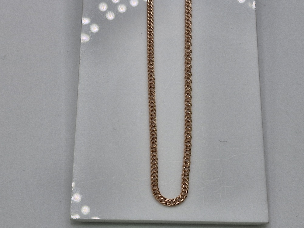 ЦЕПЬ ПУСТОТЕЛАЯ Ромб двойной (Au 585)