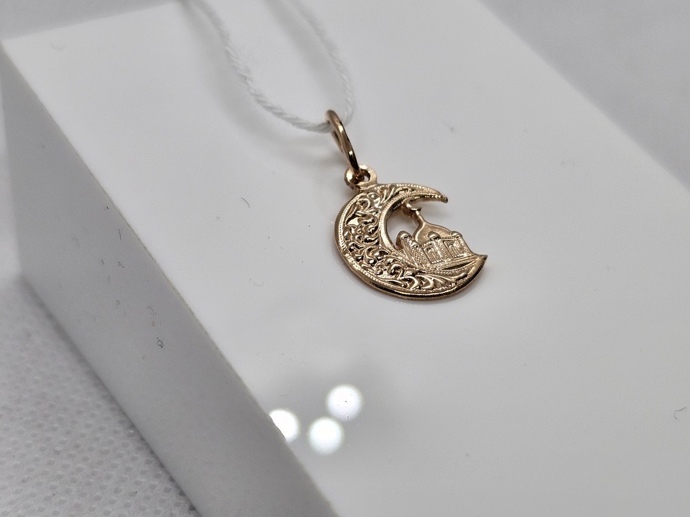 ПОДПБК585 ПОДВЕСКА ПОЛУМЕСЯЦ БЕЗ КАМНЯ (Au 585)