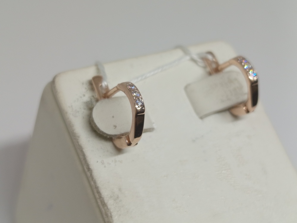 СКМИ585 СЕРЬГИ С КАМНЯМИ (Au 585)