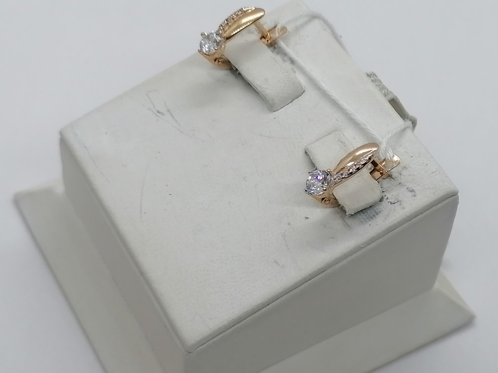 СКМИ585 СЕРЬГИ С КАМНЯМИ (Au 585)
