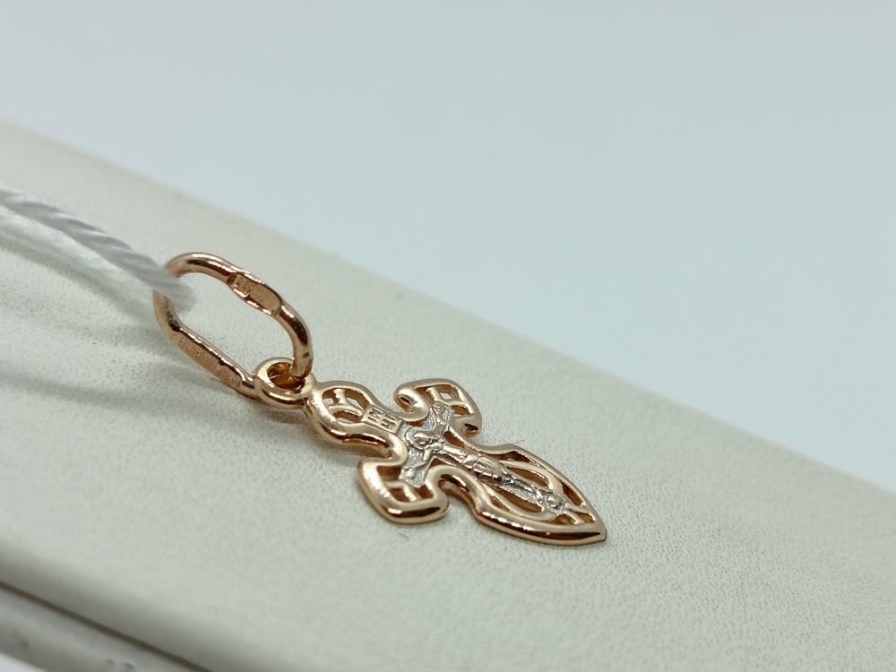 ПОДВЕСКА КРЕСТ БЕЗ КАМНЯ (Au 585)