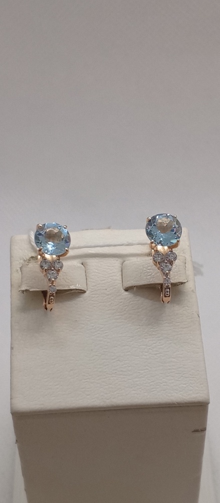 СКМИ585 СЕРЬГИ С КАМНЯМИ (Au 585)