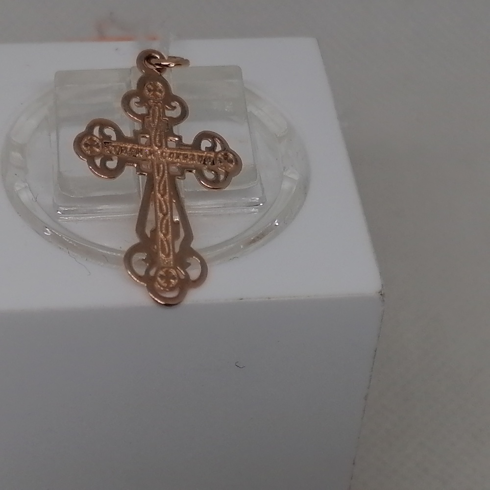 ПОДКБК585 ПОДВЕСКА КРЕСТ БЕЗ КАМНЯ (Au 585)