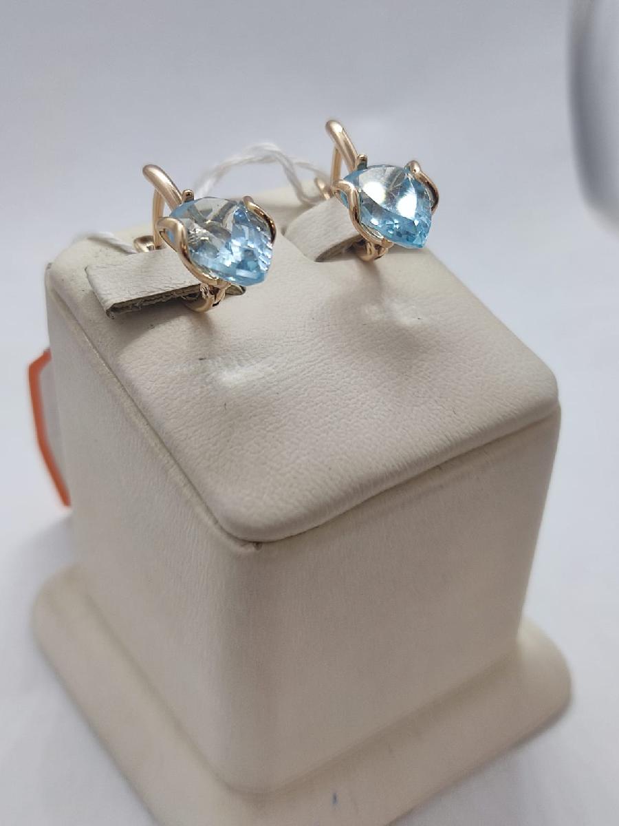 СЕРЬГИ С КАМНЕМ (Au 585)