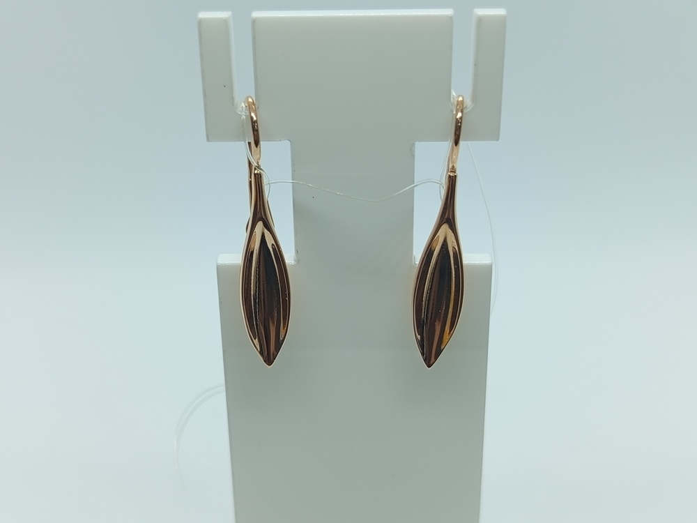 СЕРЬГИ ПЕТЕЛЬКА без камня (Au 585)