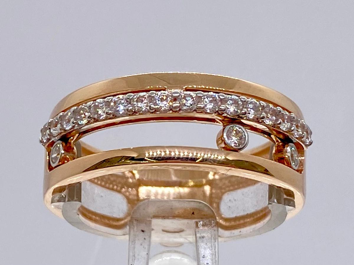 КОЛЬЦО С КАМНЯМИ (Au 585)