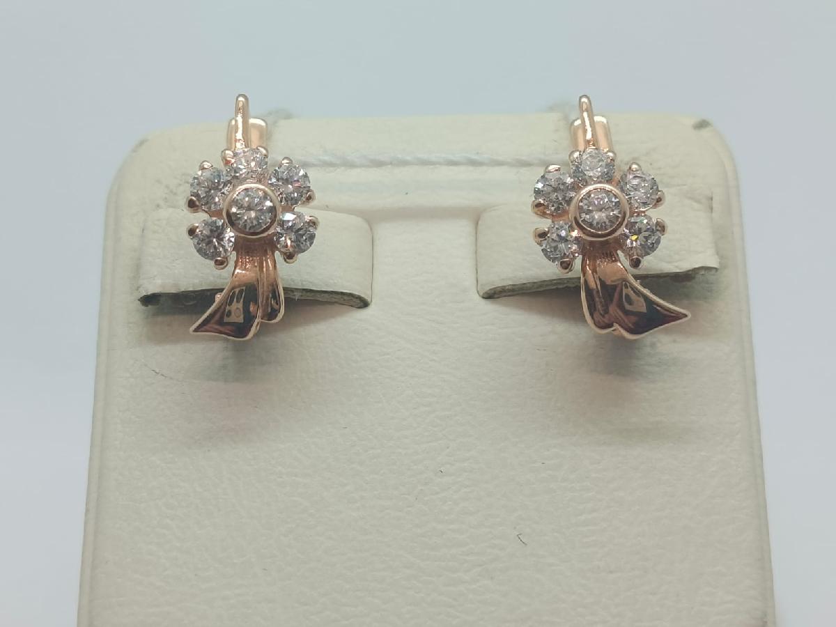 СКМИ585 СЕРЬГИ С КАМНЯМИ (Au 585)