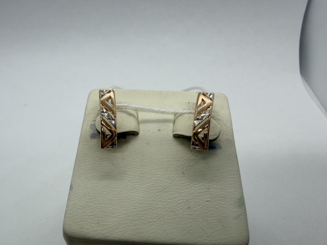 СБКМ585 СЕРЬГИ БЕЗ КАМНЯ (Au 585)