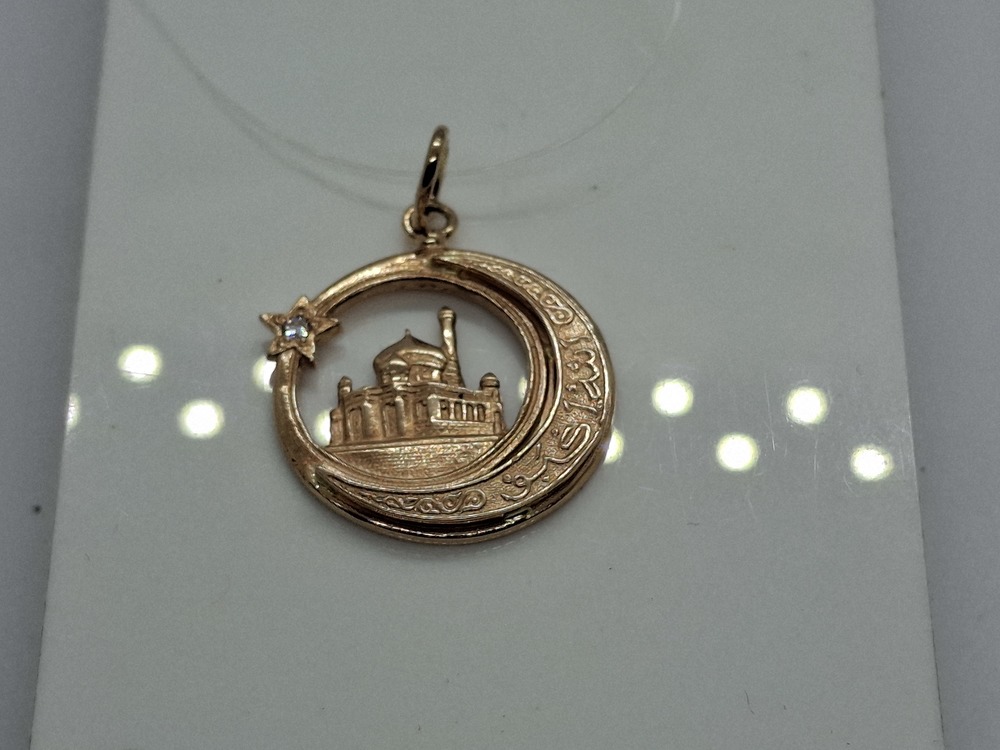 ПОДВЕСКА МЕЧЕТЬ с камнем (Au 585)