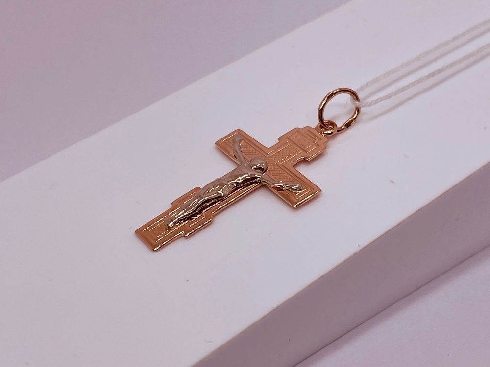 ПОДВЕСКА КРЕСТ БЕЗ КАМНЯ (Au 585)