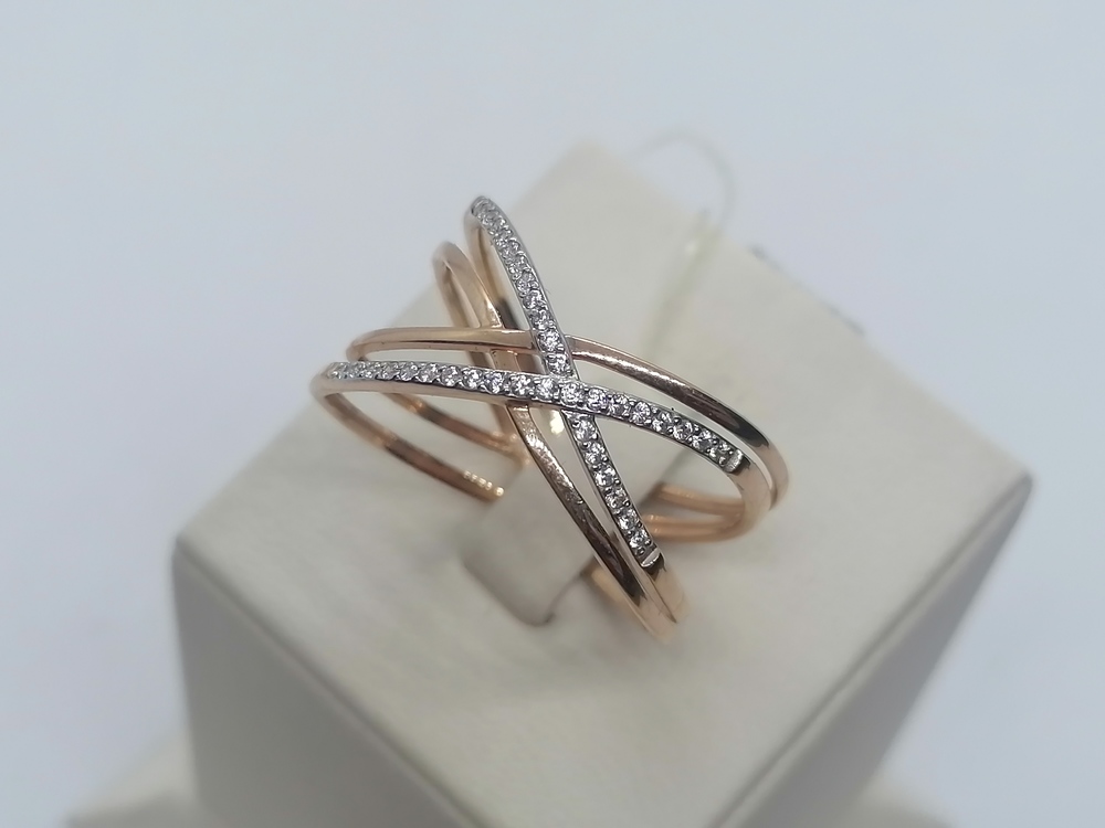 КОЛЬЦО С КАМНЯМИ (Au 585)