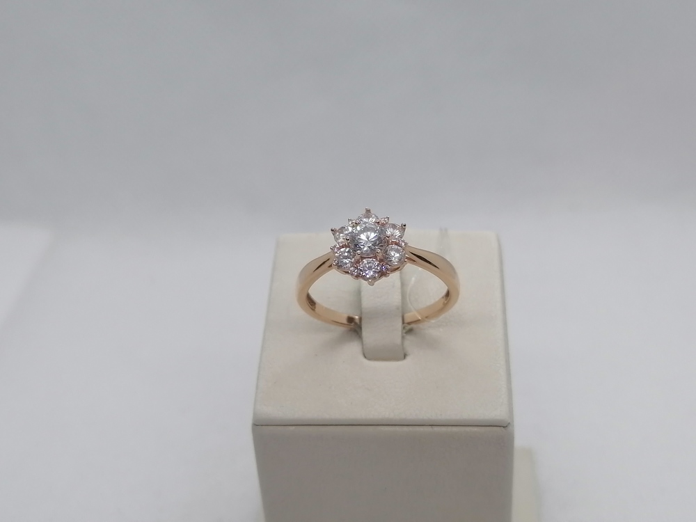 КОЛЬЦО С КАМНЯМИ (Au 585)