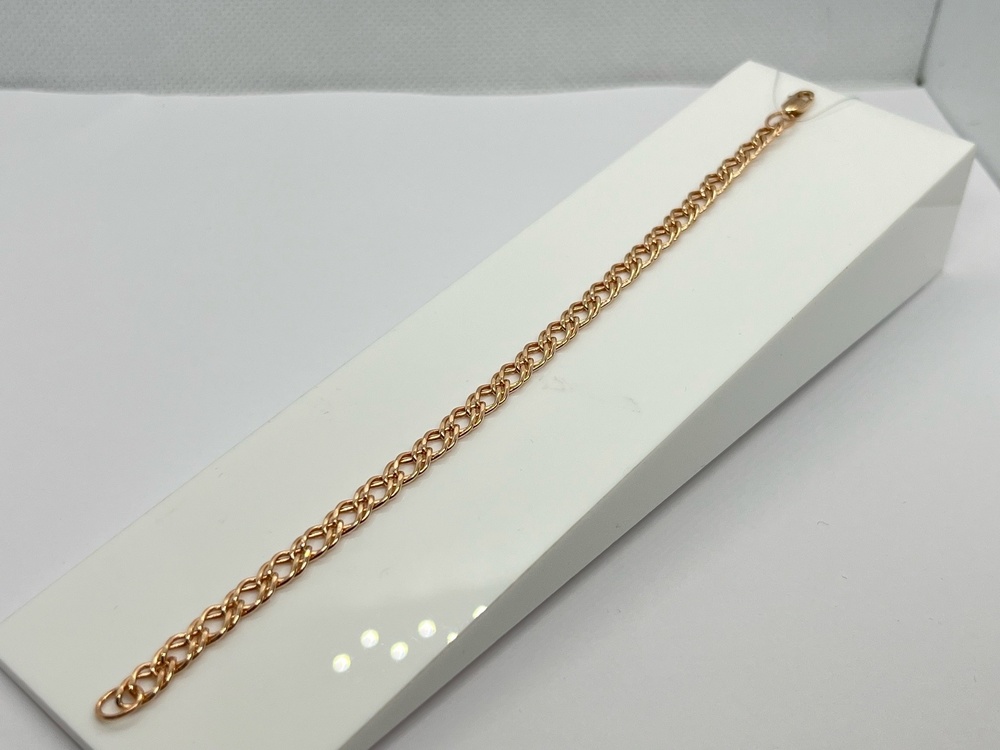 БРАСЛЕТ ПУСТОТЕЛЫЙ Ромб двойной (Au 585)