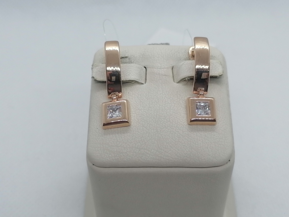 08-217236 СЕРЬГИ С КАМНЕМ (Au 585)