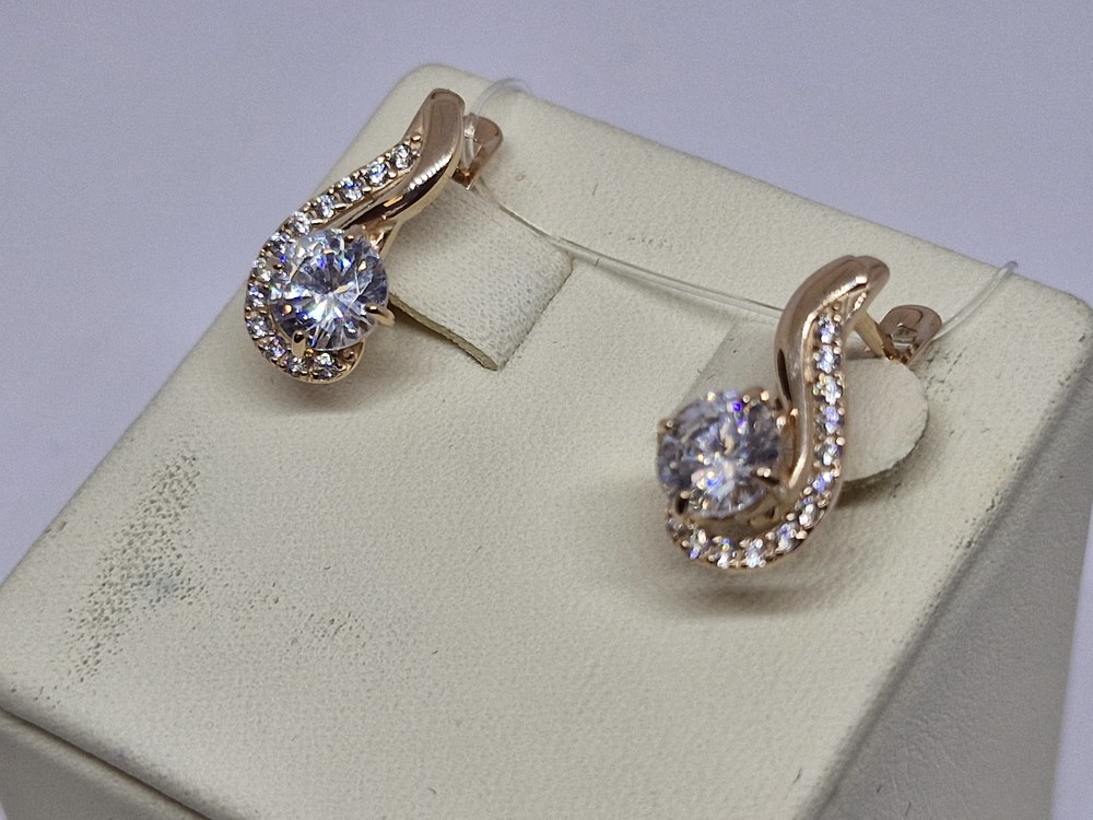 СЕРЬГИ С КАМНЯМИ (Au 585)