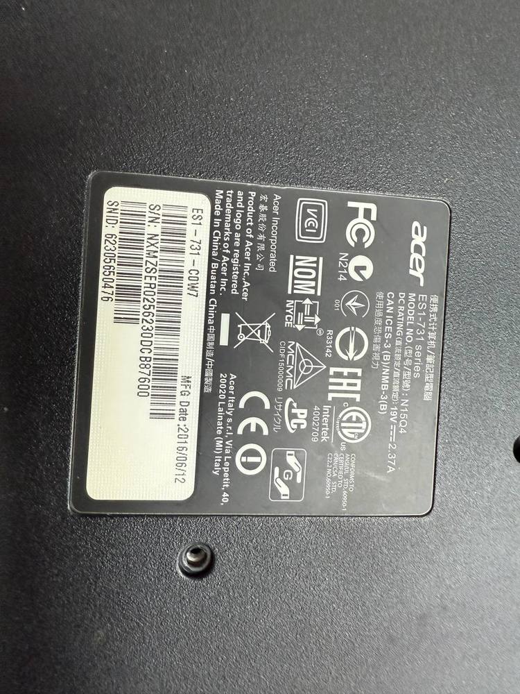 Ноутбук Acer A315-33; Celeron N3060, HD Graphics, 4 Гб, Нет, 500 Гб