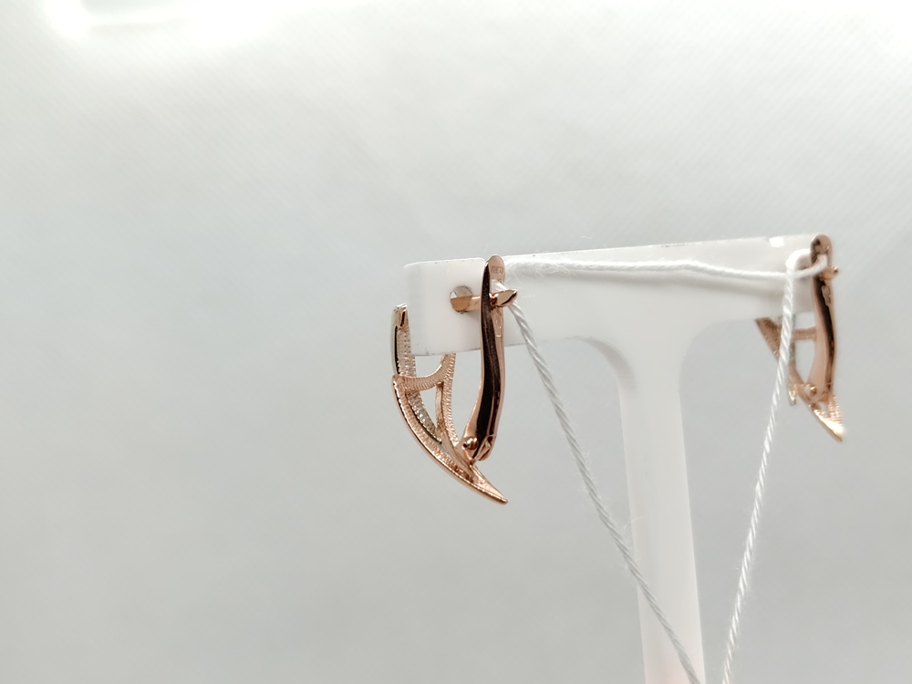 СБКМ585 СЕРЬГИ БЕЗ КАМНЯ (Au 585)