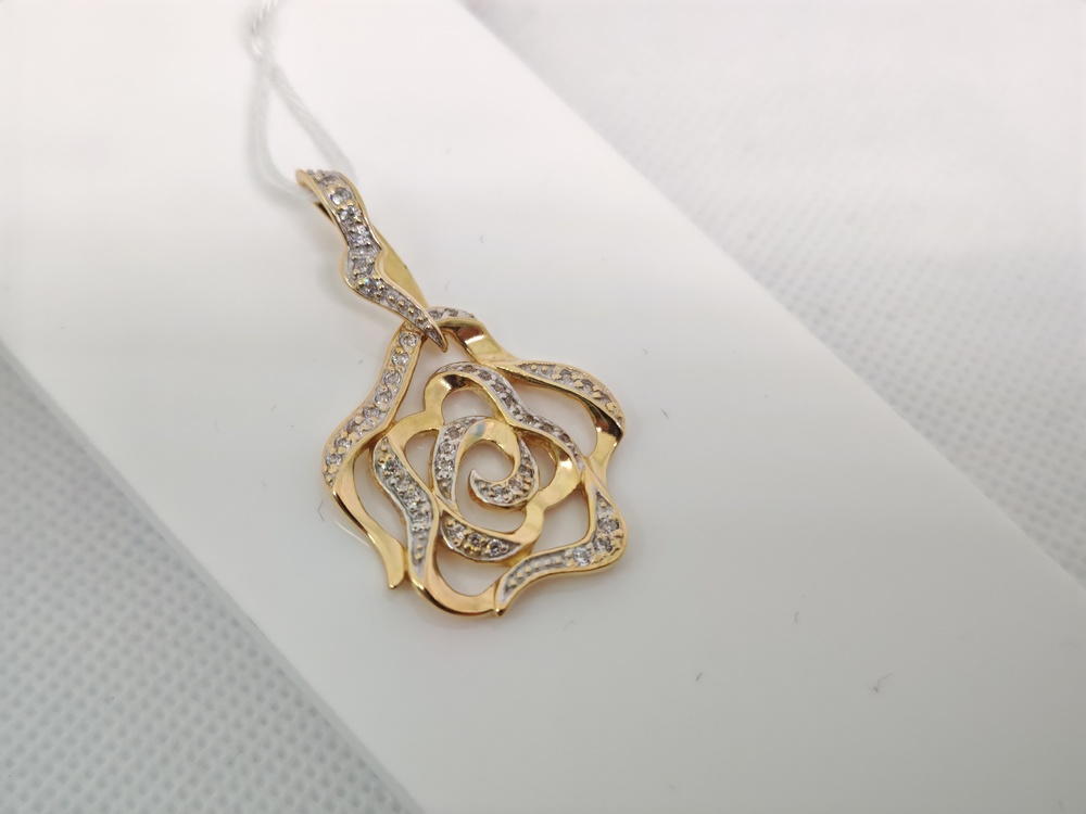 ПОДКМИ585 ПОДВЕСКА С КАМНЯМИ (Au 585)