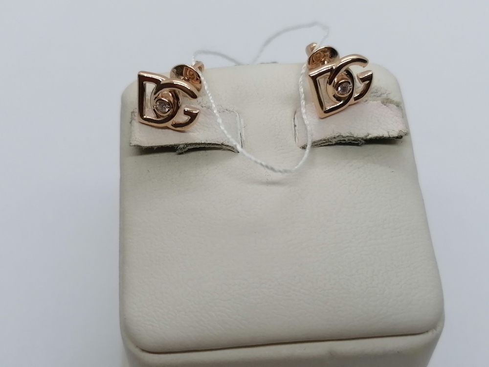 СЕРЬГИ ПУСЕТЫ с камнем (Au 585)