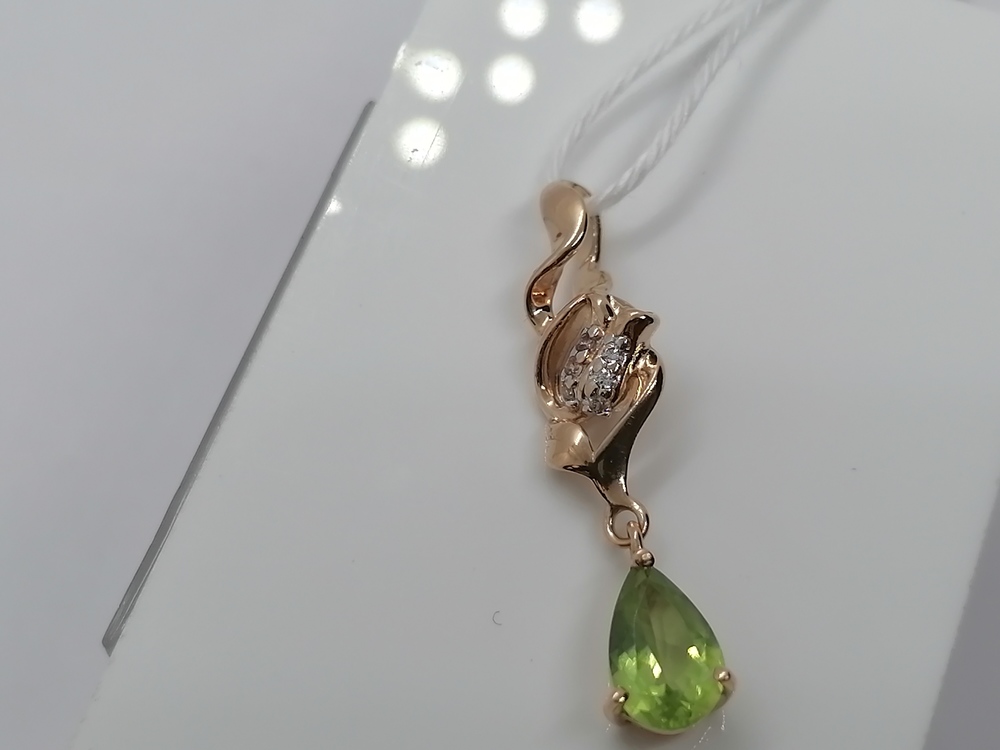 ПОДКМИ585 ПОДВЕСКА С КАМНЯМИ (Au 585)