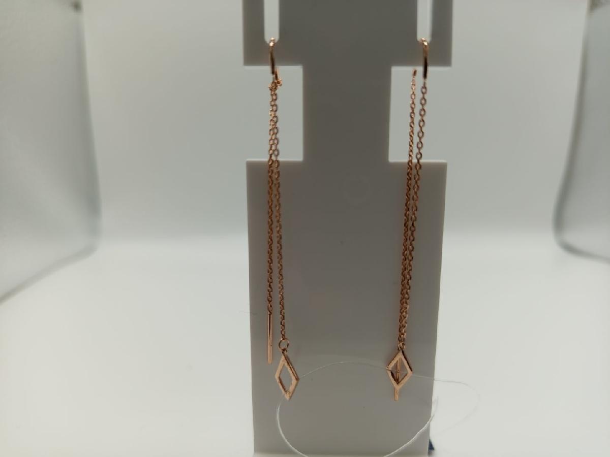 СЕРЬГИ ПРОДЕВКИ без камня (Au 585)