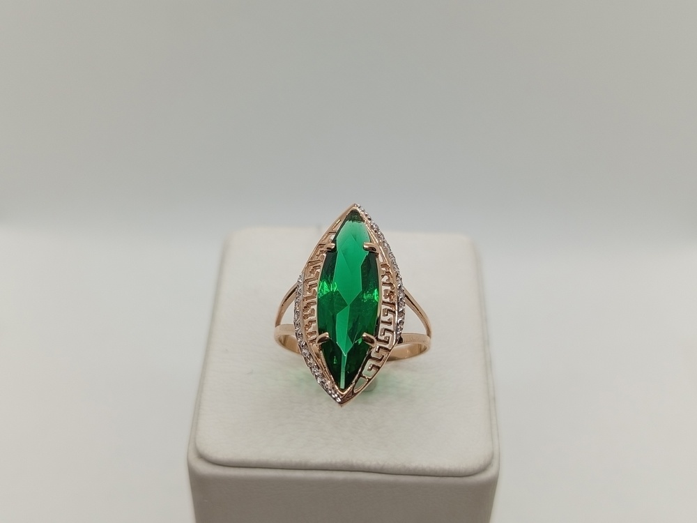 КОЛЬЦО С КАМНЯМИ (Au 585)