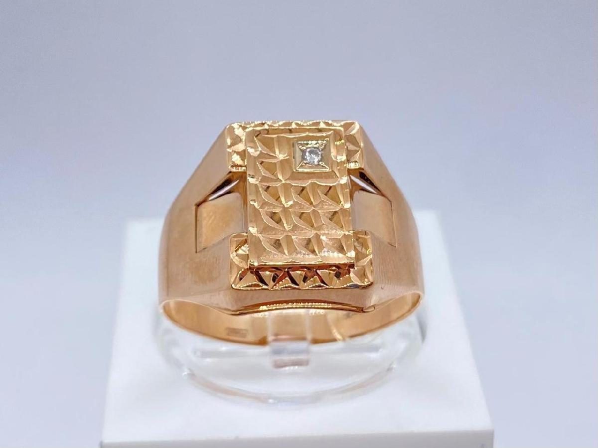 КОЛЬЦО ПЕЧАТКА с камнем (Au 585)