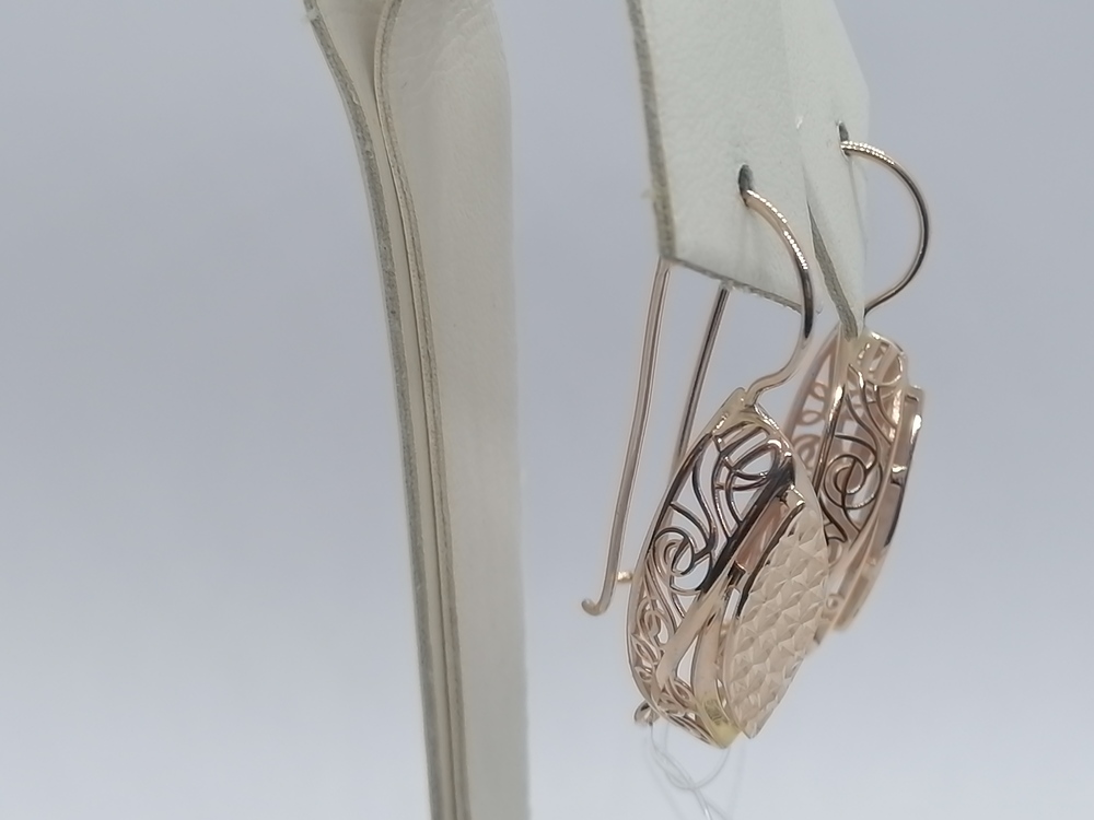 СЕРЬГИ ПЕТЕЛЬКА без камня (Au 585)