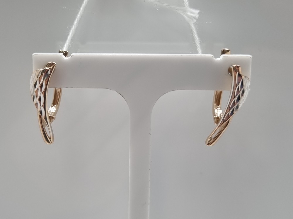 СБКМ585 СЕРЬГИ БЕЗ КАМНЯ (Au 585)