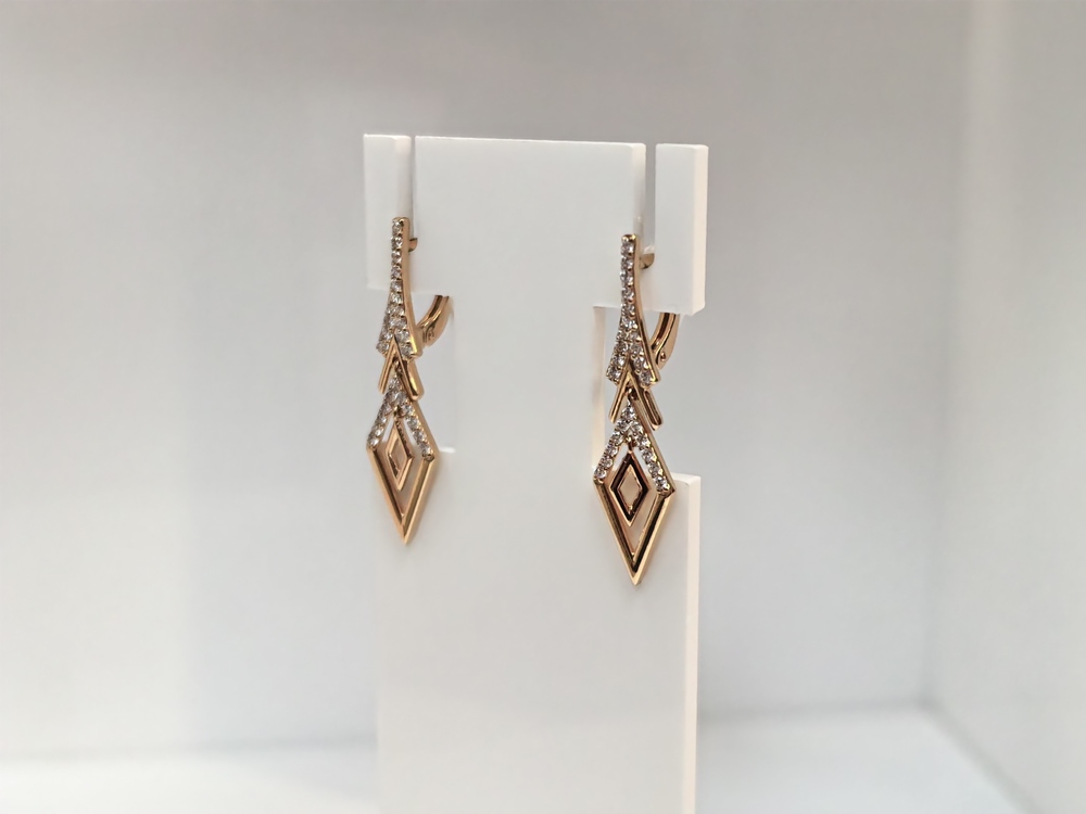 СЕРЬГИ С КАМНЯМИ (Au 585)