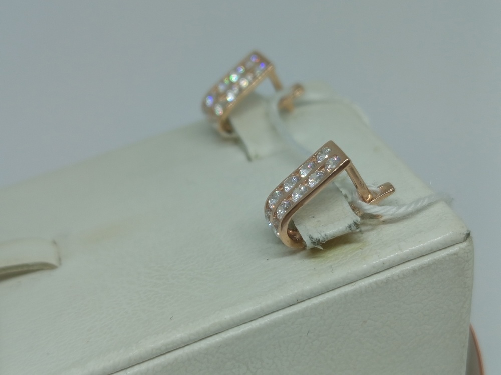 СЕРЬГИ С КАМНЯМИ (Au 585)